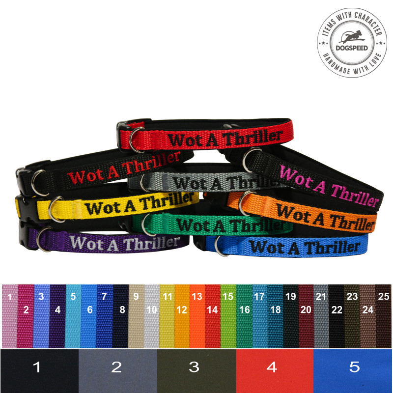 Obroża adresówka o szerokości 1,5 cm na zatrzask