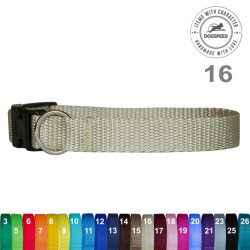 Obroża o szerokości 2,0 cm z haftem, na wyprawkę dla szczeniąt średnich i dużych ras.