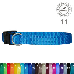 Obroża o szerokości 2,0 cm z haftem, na wyprawkę dla szczeniąt średnich i dużych ras.