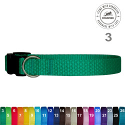 Obroża o szerokości 2,0 cm z haftem, na wyprawkę dla szczeniąt średnich i dużych ras.
