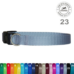 Obroża o szerokości 2,0 cm z haftem, na wyprawkę dla szczeniąt średnich i dużych ras.