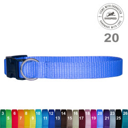 Obroża o szerokości 2,0 cm z haftem, na wyprawkę dla szczeniąt średnich i dużych ras.