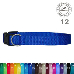 Obroża o szerokości 2,0 cm z haftem, na wyprawkę dla szczeniąt średnich i dużych ras.