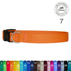 Obroża o szerokości 2,0 cm z haftem, na wyprawkę dla szczeniąt średnich i dużych ras.