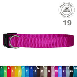 Obroża o szerokości 2,0 cm z haftem, na wyprawkę dla szczeniąt średnich i dużych ras.