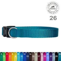 Obroża o szerokości 2,0 cm z haftem, na wyprawkę dla szczeniąt średnich i dużych ras.