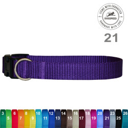 Obroża o szerokości 2,0 cm z haftem, na wyprawkę dla szczeniąt średnich i dużych ras.