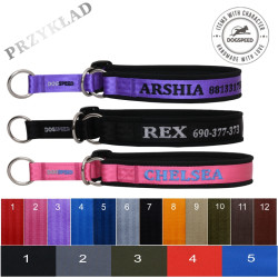 obroża półzaciskowa z haftem