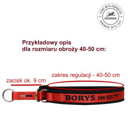 Obroża półzaciskowa z imieniem i telefonem | Soft TS31 EM 3,8 cm