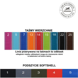 Obroża półzaciskowa, odblaskowa z imieniem | Soft TO50 EM 3,8 cm