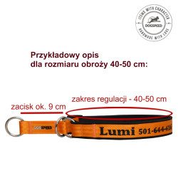 obroża półzaciskowa z haftem