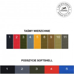 Obroża z haftem - seria Soft TS54 EM (szer. 2,0 cm)